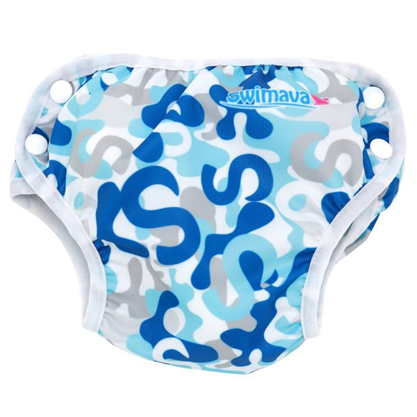 S1 Deluxe Blue Camo Swimava Diaper